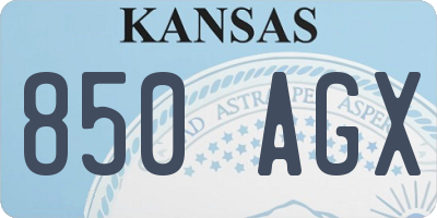 KS license plate 850AGX