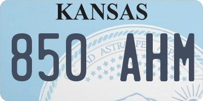 KS license plate 850AHM