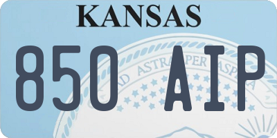 KS license plate 850AIP
