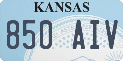 KS license plate 850AIV