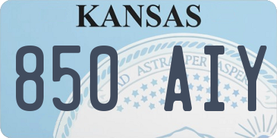 KS license plate 850AIY