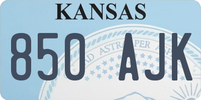 KS license plate 850AJK