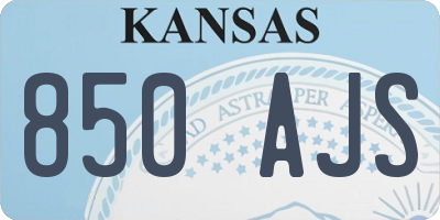 KS license plate 850AJS
