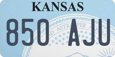 KS license plate 850AJU
