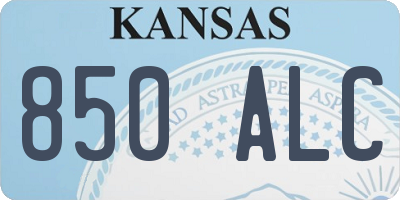 KS license plate 850ALC