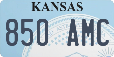 KS license plate 850AMC