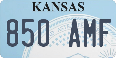 KS license plate 850AMF