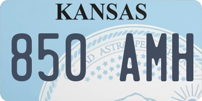 KS license plate 850AMH