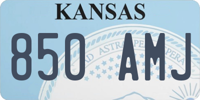 KS license plate 850AMJ
