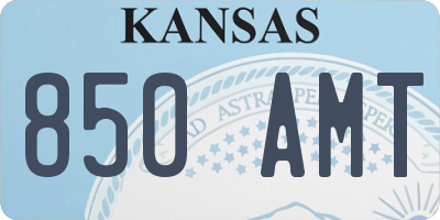 KS license plate 850AMT