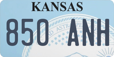 KS license plate 850ANH