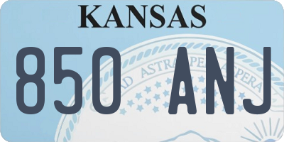 KS license plate 850ANJ