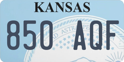 KS license plate 850AQF