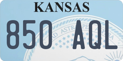 KS license plate 850AQL