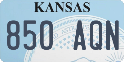 KS license plate 850AQN