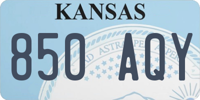KS license plate 850AQY