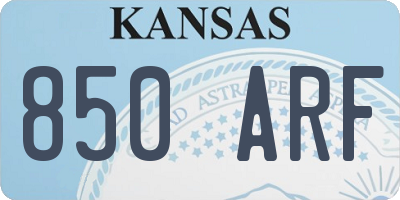 KS license plate 850ARF