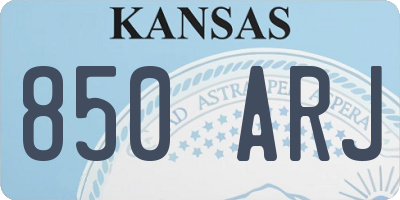 KS license plate 850ARJ