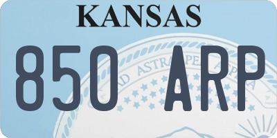 KS license plate 850ARP