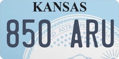 KS license plate 850ARU
