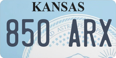 KS license plate 850ARX