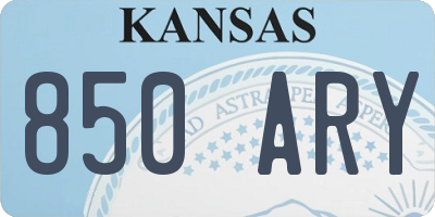 KS license plate 850ARY