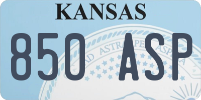 KS license plate 850ASP