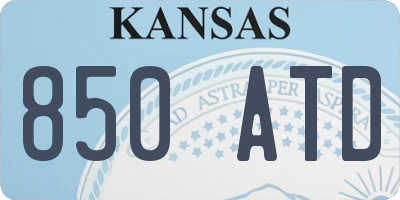 KS license plate 850ATD