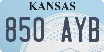 KS license plate 850AYB
