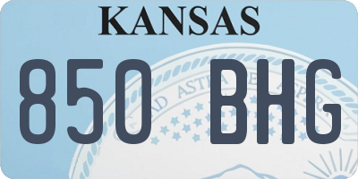 KS license plate 850BHG