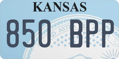 KS license plate 850BPP