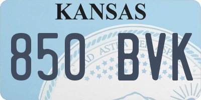 KS license plate 850BVK