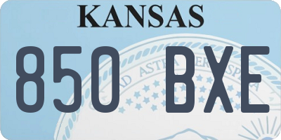 KS license plate 850BXE