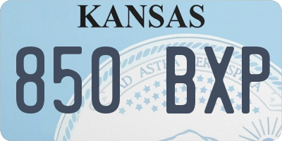 KS license plate 850BXP