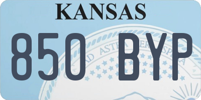KS license plate 850BYP