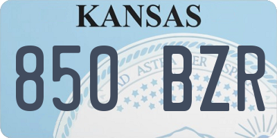 KS license plate 850BZR