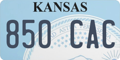 KS license plate 850CAC