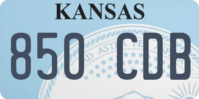 KS license plate 850CDB
