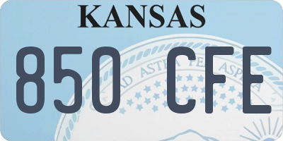 KS license plate 850CFE