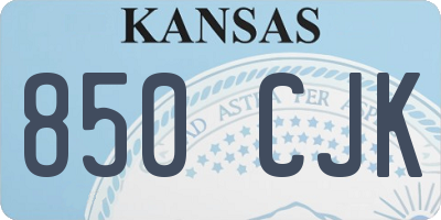 KS license plate 850CJK