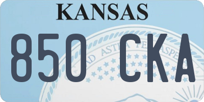 KS license plate 850CKA