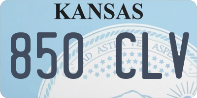 KS license plate 850CLV