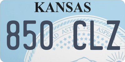 KS license plate 850CLZ