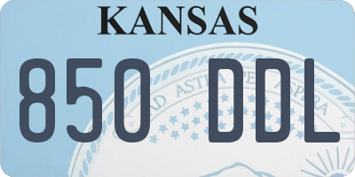 KS license plate 850DDL