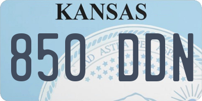 KS license plate 850DDN