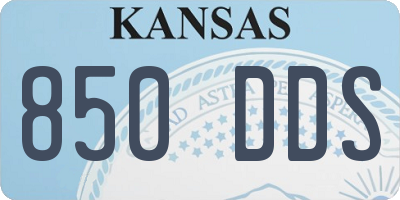 KS license plate 850DDS