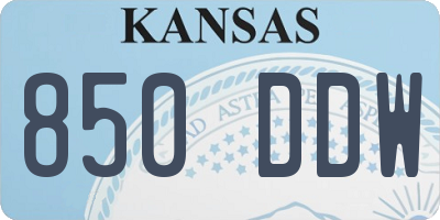 KS license plate 850DDW