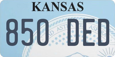 KS license plate 850DED