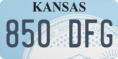 KS license plate 850DFG
