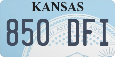 KS license plate 850DFI